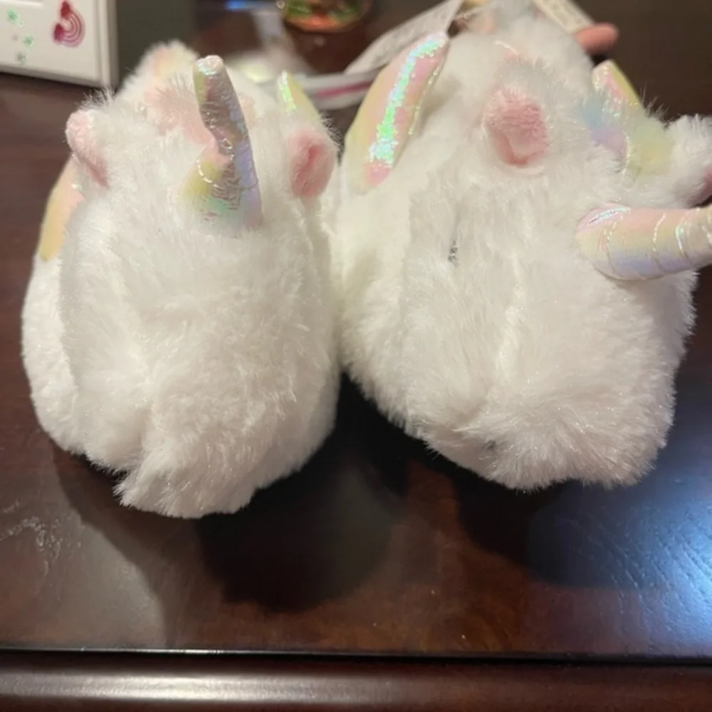 Little girl Unicorn fluffy slippers‎